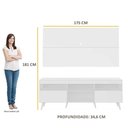 Ver imagem 4 de Rack Com Painel Tv 65" Retrô Flórida Multimóveis V3133 Branco Branco