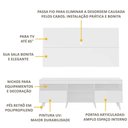 Ver imagem 7 de Rack Com Painel Tv 65" Retrô Flórida Multimóveis V3133 Branco Branco