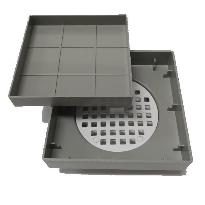 Ralo 10x10 Oculto Seca Piso/ Porcelanato Inteligente Cinza - 2