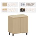 Ver imagem 2 de Balcão para Cozinha 80 Cm 2 Portas Mdf/mdp Aurora Carvalho