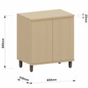 Ver imagem 4 de Balcão para Cozinha 80 Cm 2 Portas Mdf/mdp Aurora Carvalho