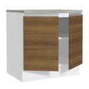 Ver imagem 5 de Balcão Armário de Cozinha 80 cm 2 Portas Branco/Rustic Glamy Madesa