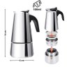 Cafeteira Italiana em Inox 100ml Perfeita para 2 Xícaras - 4