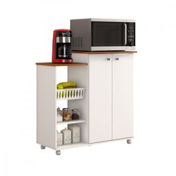 Balcão Prático com Cesto Branco com Cinamomo Zanzini - 1