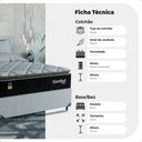 Ver imagem 3 de Cama Box Casal + Colchão Comfort Class Pillow Top 138x188 Preto/suede Branco