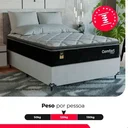 Ver imagem 5 de Cama Box Casal + Colchão Comfort Class Pillow Top 138x188 Preto/suede Branco