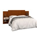 Ver imagem 5 de Cabeceira Bariloche Flex Regulável Casal Queen 2 Mesas Suspensas Painel Ripado:cinamomo
