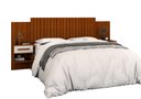 Ver imagem 5 de Cabeceira Bariloche Flex Regulável Casal Queen 2 Mesas Suspensas Painel Ripado:cinamomo
