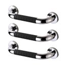 Ver imagem 1 de Barra Alca Apoio 40cm Kit 3 Uni Suporte Inox Antiderrapante Box Banheiro Idoso Gestante Pcd Evita Ac