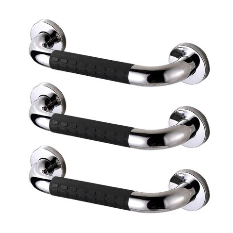 Barra Alca Apoio 40cm Kit 3 Uni Suporte Inox Antiderrapante Box Banheiro Idoso Gestante Pcd Evita Ac