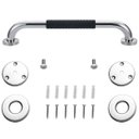 Ver imagem 3 de Barra Alca Apoio 40cm Kit 3 Uni Suporte Inox Antiderrapante Box Banheiro Idoso Gestante Pcd Evita Ac