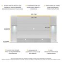 Ver imagem 4 de Painel TV 60" com 2 Leds Vegas Multimóveis V3394 Branco