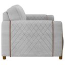 Ver imagem 5 de Kit Sofá 02 Lugares Sala Estar 168cm com 02 Poltronas Flora Pés Madeira M03 Veludo Cinza - Lyam