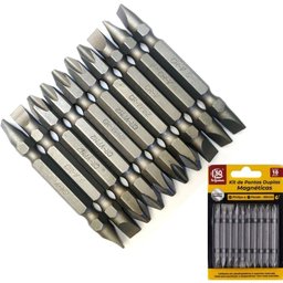 Kit 10 Bits Ponteira Parafusadeira Ponta Dupla Magnético - 6