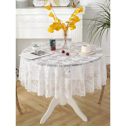 Toalha de Mesa 1,40m - Redonda de Renda - 140 Cm - Panami