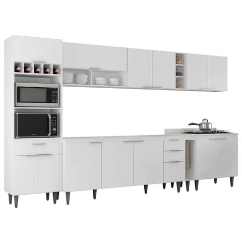 Armário de Cozinha CP07 para Pia 180cm Pérola Z34 Branco - Mpozenato