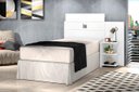 Ver imagem 1 de Cabeceira ACAP Para Cama Box Solteiro Com Prateleiras Laterais Para Objetos Cor Branco JA