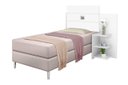 Ver imagem 2 de Cabeceira ACAP Para Cama Box Solteiro Com Prateleiras Laterais Para Objetos Cor Branco JA