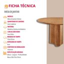 Ver imagem 4 de Mesa Selene 135cm Tampo Orgânico Laminado Moderna Mobília