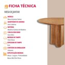 Ver imagem 4 de Mesa Selene 135cm Tampo Orgânico Laminado Moderna Mobília