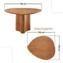 Ver imagem 3 de Mesa Selene 135cm Tampo Orgânico Laminado Moderna Mobília