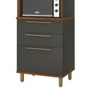 Ver imagem 2 de Torre Quente Munique - Mdp 1 Porta 3 Gavetas Espaço Forno e Micro-ondas - Indekes