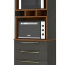 Ver imagem 3 de Torre Quente Munique - Mdp 1 Porta 3 Gavetas Espaço Forno e Micro-ondas - Indekes