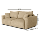Ver imagem 2 de Sofá Heaven 3 Lugares, 1,80m com Assento Supermacio e Design Moderno | de Casa Decor