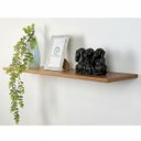 Ver imagem 1 de Prateleira Suporte Invisível 1mt Madeira Mdf Amadeirado Flutuante 100x15