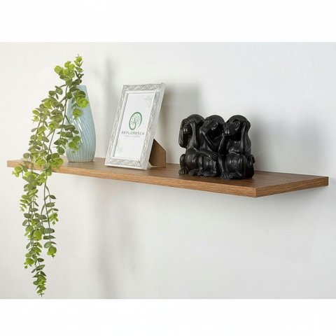 Prateleira Suporte Invisível 1mt Madeira Mdf Amadeirado Flutuante 100x15