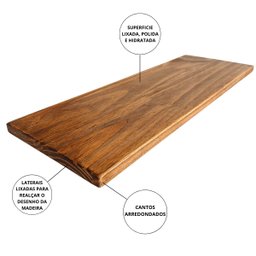 Prateleira Pinus Natural Suporte Invisível Flutuante 1mt Cm:ipe - 4