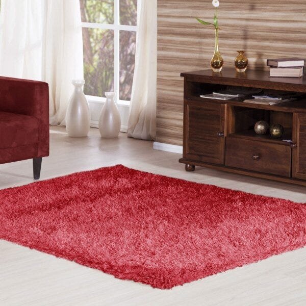 Tapete Retangular Pelo 90Mm Liso 250x200cm Tokio Asiatex - 1