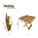 Ver imagem 2 de Mesa de Madeira Rústica Dobrável - Vereda Madeiral