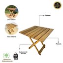 Ver imagem 3 de Mesa de Madeira Rústica Dobrável - Vereda Madeiral
