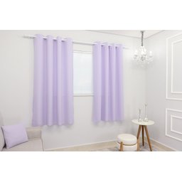 Cortina Oxford Quarto Infantil/bebê 300x180 Para Janela:Lilás - 1