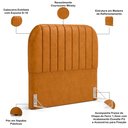 Ver imagem 4 de Cabeceira Cama Box Queen Estofada Orgânica 160cm Alice W01 Couríssimo Whisky - Lyam Decor