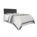 Ver imagem 5 de Cabeceira Box Casal 1,38 Isis Branco com Painel Class Preto