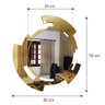 Espelho decorativo de parede redondo com moldura Premium Meteora Dourado - 4
