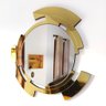 Espelho decorativo de parede redondo com moldura Premium Meteora Dourado - 2
