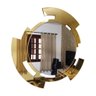 Espelho decorativo de parede redondo com moldura Premium Meteora Dourado - 1