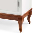 Ver imagem 2 de Rack para TV até 75 Polegadas 195cm 2 Portas + Nicho 2 Gavetas Prateleira Interna Pés Luis Xv
