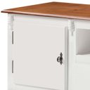 Ver imagem 3 de Rack para TV até 75 Polegadas 195cm 2 Portas + Nicho 2 Gavetas Prateleira Interna Pés Luis Xv