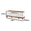 Ver imagem 4 de Rack Linz 2 Portas Madeira 2 Gavetas Pés Luis Xv 75 X 195 X 40 Cm (a X L X P)