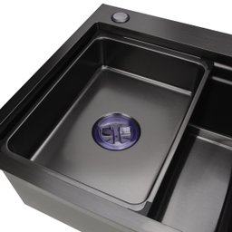 Cuba Inox Preta Pia Cozinha Gourmet Luxo 75x46cm - 7