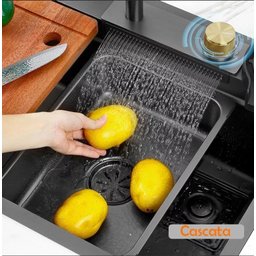 Cuba Inox Preta Pia Cozinha Gourmet Luxo 75x46cm - 4