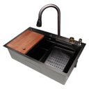 Ver imagem 2 de Cuba Inox Preta Pia Cozinha Gourmet Luxo 75x46cm