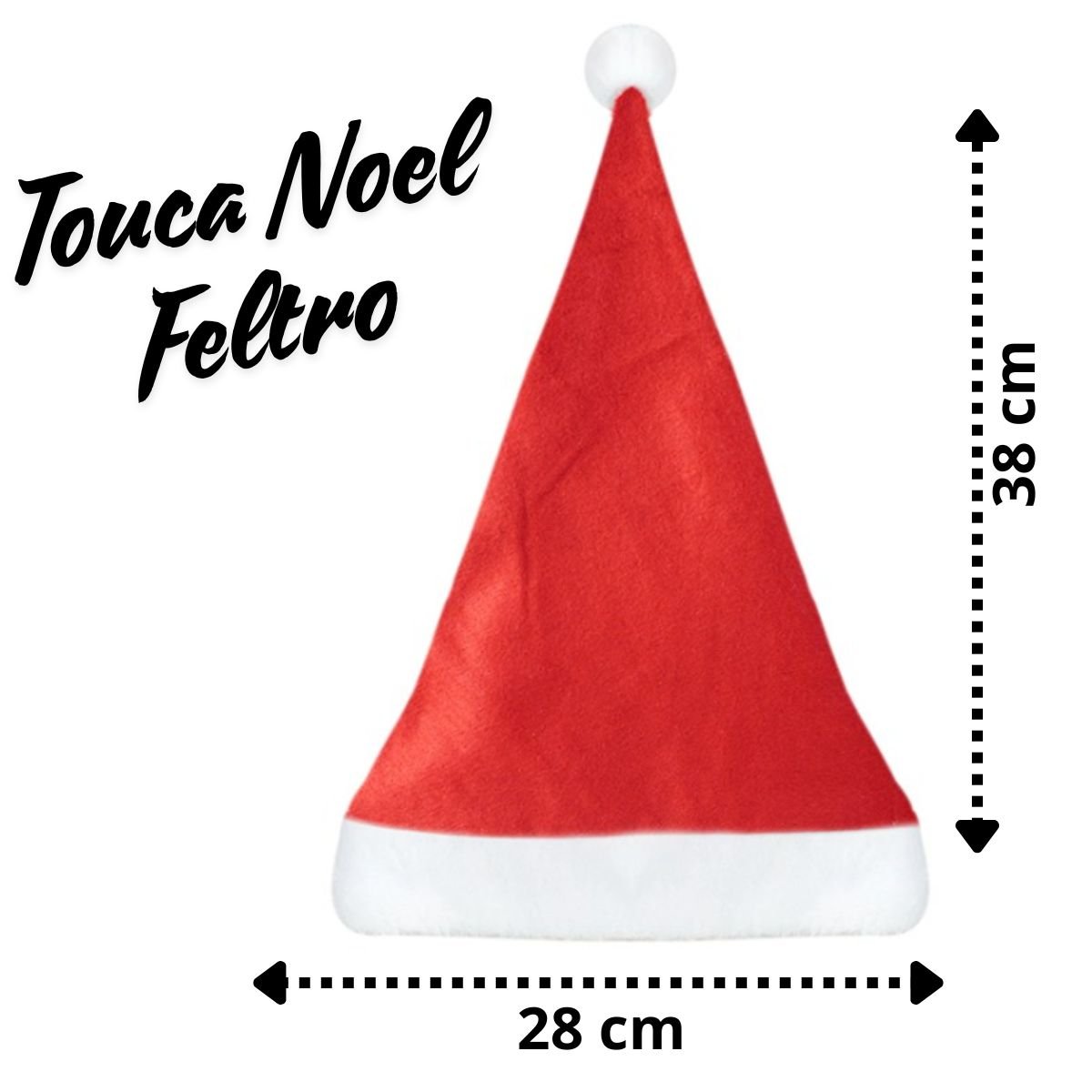 Gorro de Papai Noel Touca Papai Noel Enfeite Natal 2 Unidades - 4