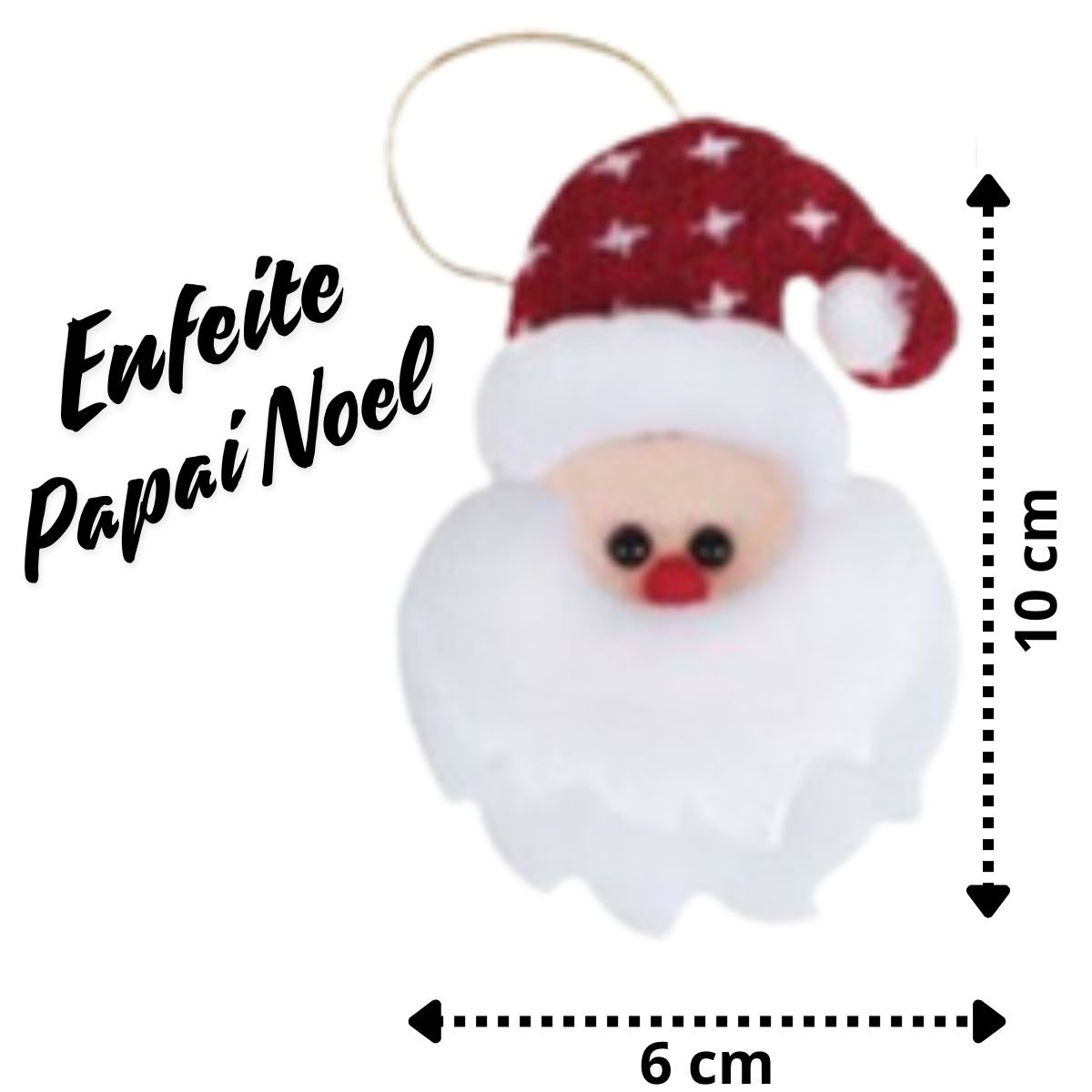 Gorro de Papai Noel Touca Papai Noel Enfeite Natal 2 Unidades - 5