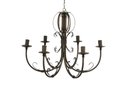 Ver imagem 3 de Lustre Luminária 6 Braços Ferro Pendente Arabescos Pendente Rustico Barra Chata