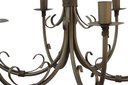 Ver imagem 5 de Lustre Luminária 6 Braços Ferro Pendente Arabescos Pendente Rustico Barra Chata
